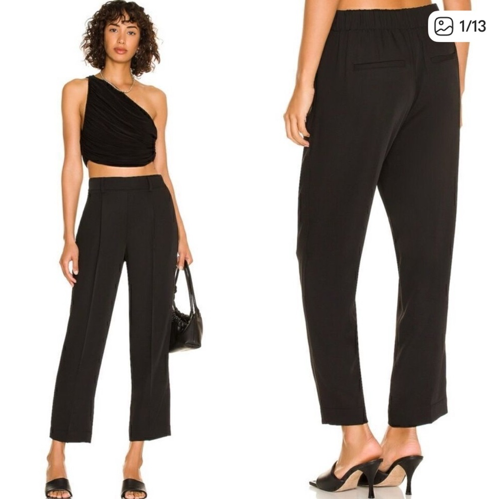 Vince Tapered Pull On Pant Size Medium in Black NEW WITH TAGS